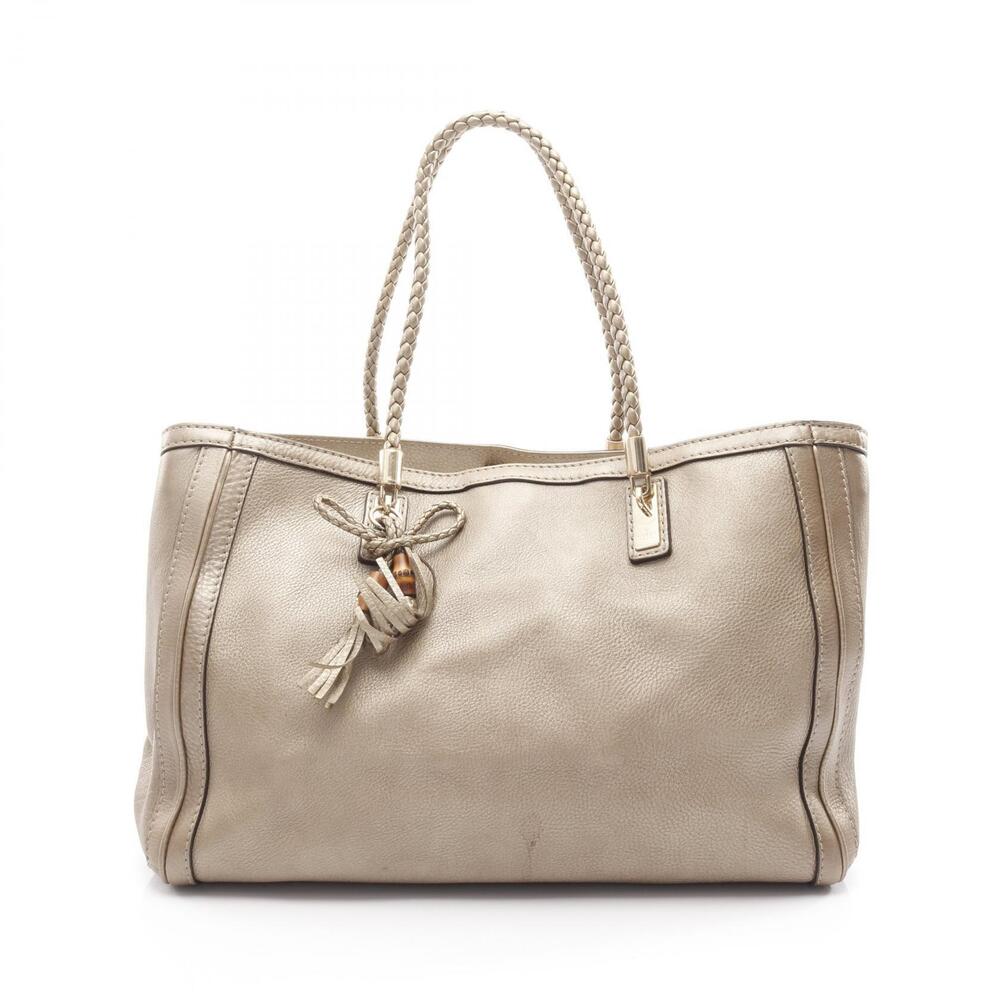 Gucci Bella Bamboo Leather Tote Bag Black